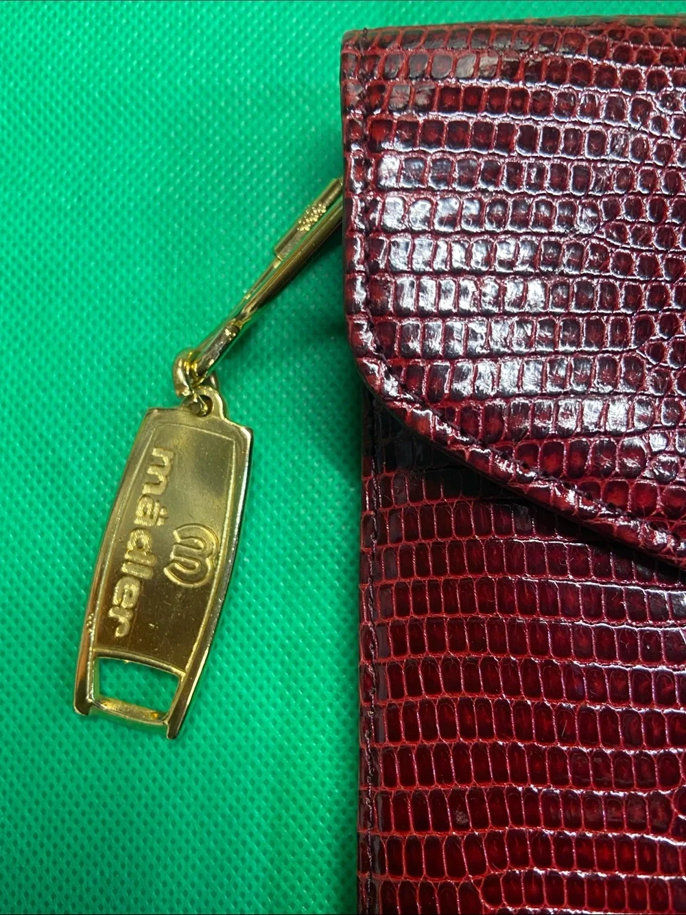 Vintage Madler Burgundy Snakeskin Bag